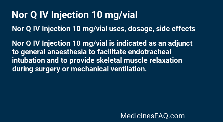 Nor Q IV Injection 10 mg/vial