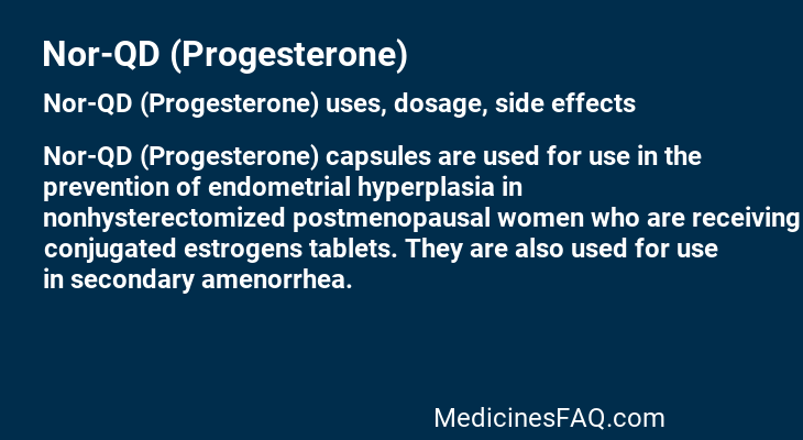 Nor-QD (Progesterone)