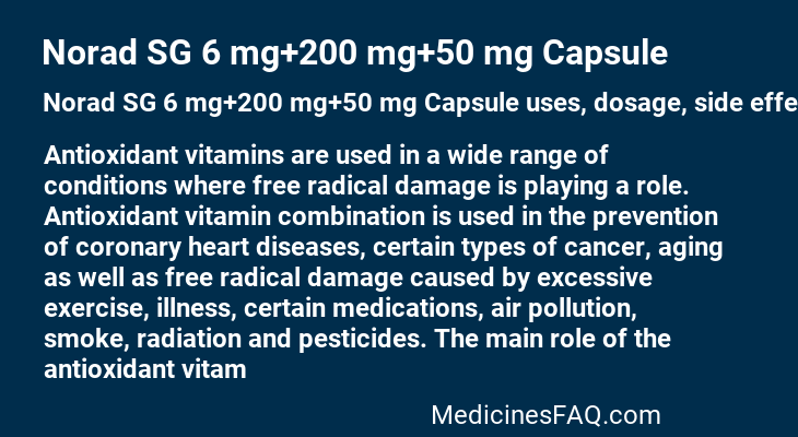 Norad SG 6 mg+200 mg+50 mg Capsule
