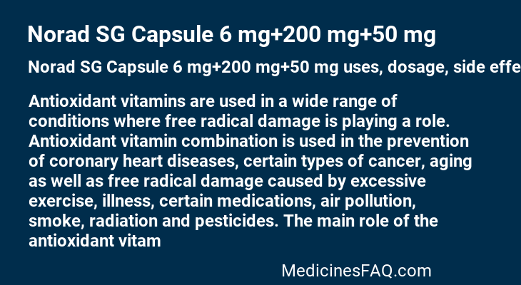 Norad SG Capsule 6 mg+200 mg+50 mg