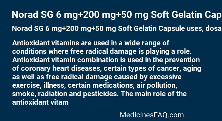 Norad SG 6 mg+200 mg+50 mg Soft Gelatin Capsule