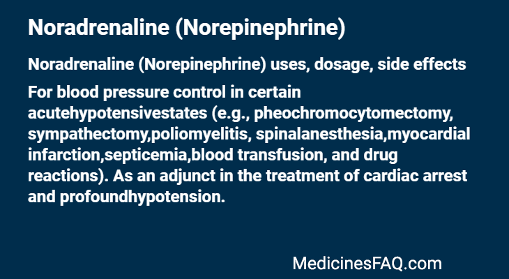 Noradrenaline (Norepinephrine)