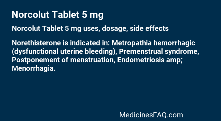 Norcolut Tablet 5 mg