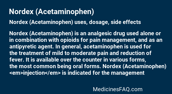 Nordex (Acetaminophen)