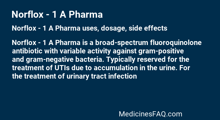 Norflox - 1 A Pharma