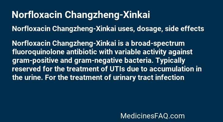 Norfloxacin Changzheng-Xinkai