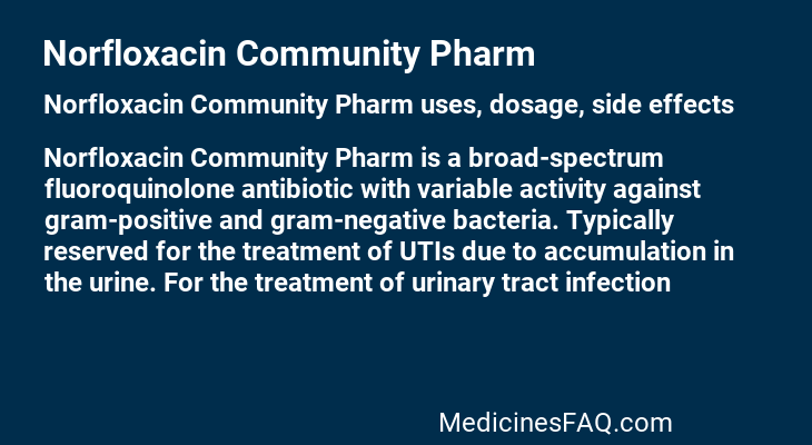 Norfloxacin Community Pharm