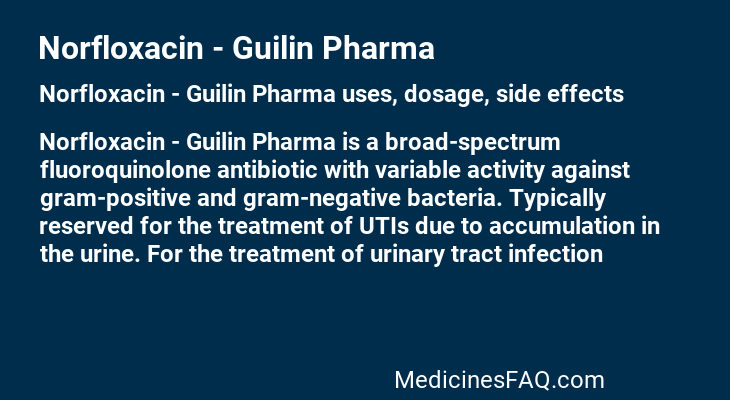 Norfloxacin - Guilin Pharma