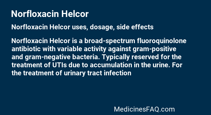 Norfloxacin Helcor