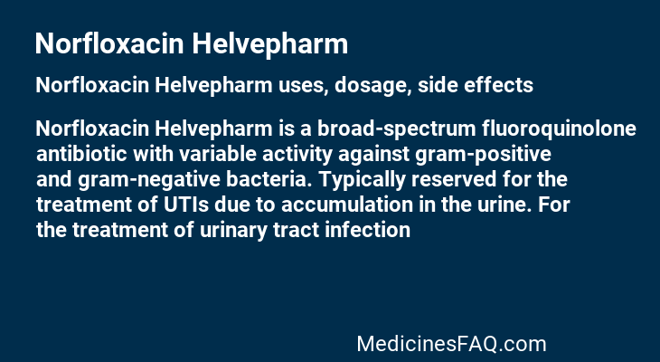 Norfloxacin Helvepharm