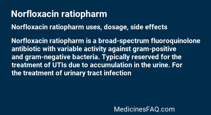 Norfloxacin ratiopharm