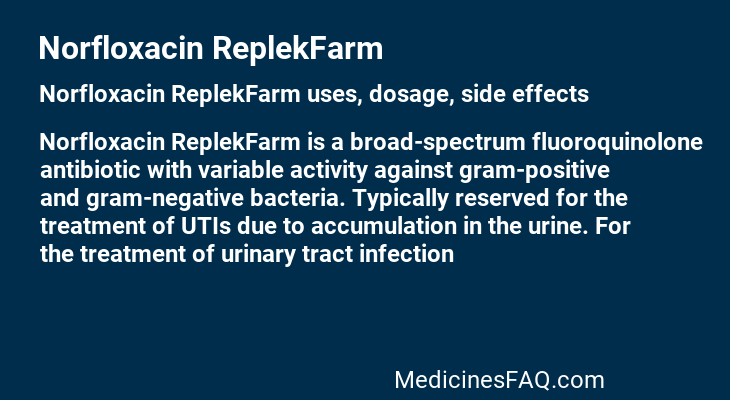 Norfloxacin ReplekFarm