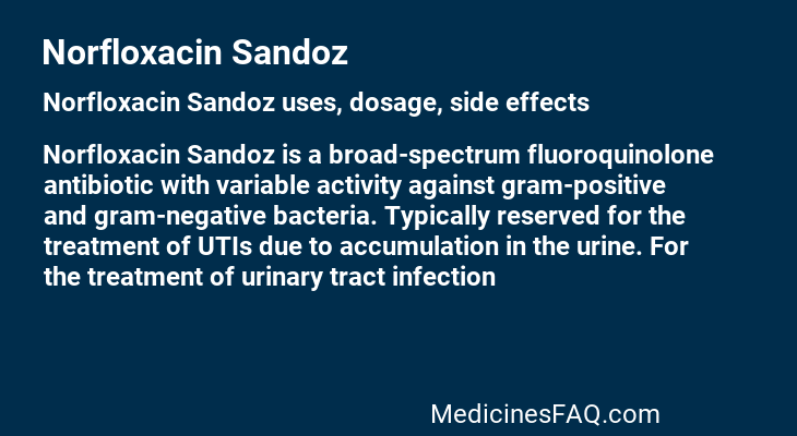 Norfloxacin Sandoz