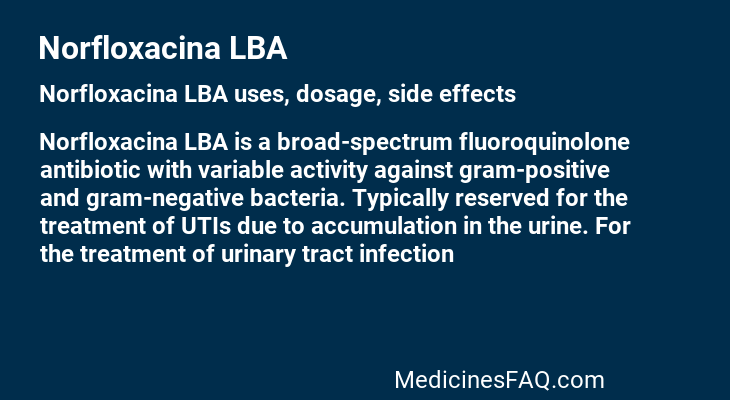 Norfloxacina LBA