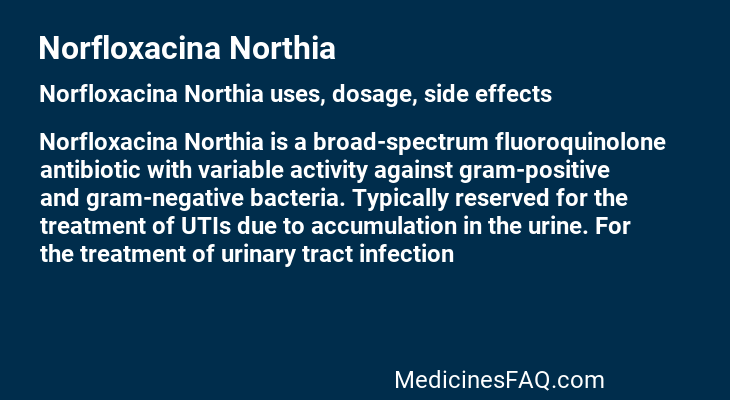 Norfloxacina Northia