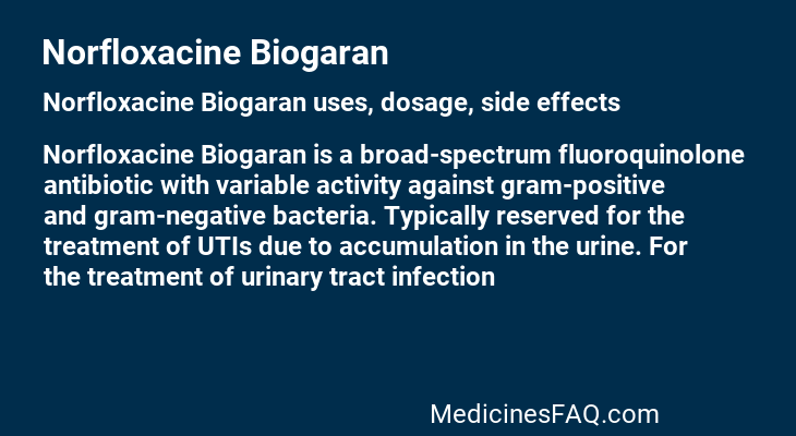 Norfloxacine Biogaran