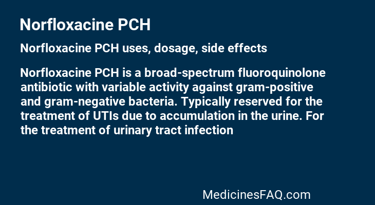 Norfloxacine PCH