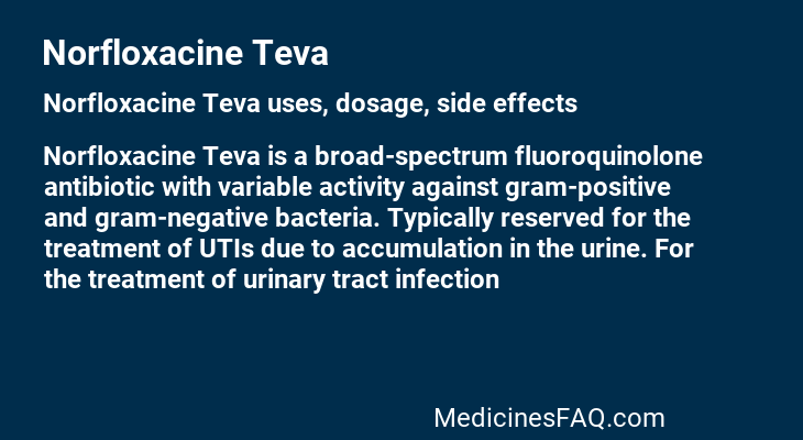 Norfloxacine Teva