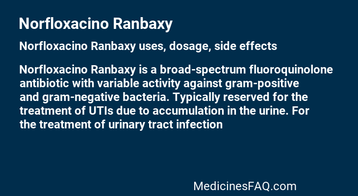 Norfloxacino Ranbaxy