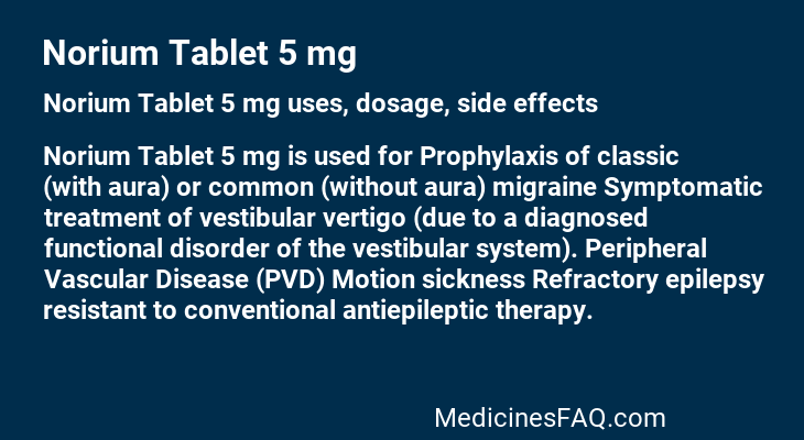 Norium Tablet 5 mg