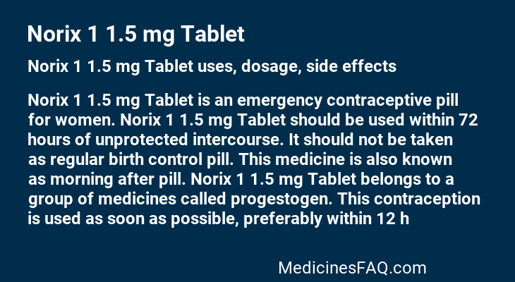 Norix 1 1.5 mg Tablet