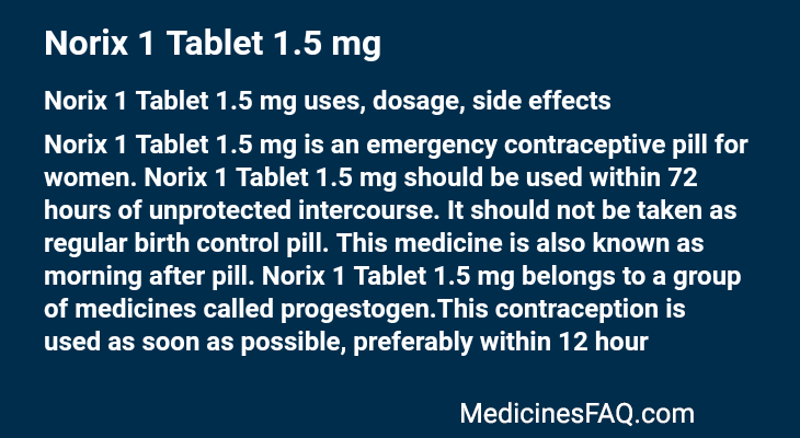 Norix 1 Tablet 1.5 mg