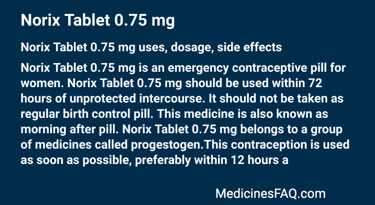 Norix Tablet 0.75 mg