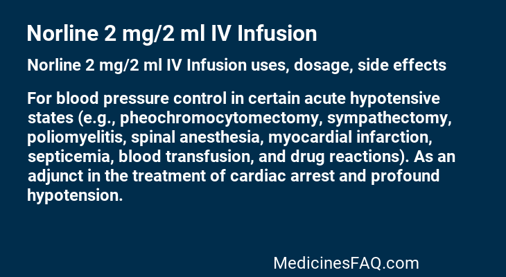 Norline 2 mg/2 ml IV Infusion