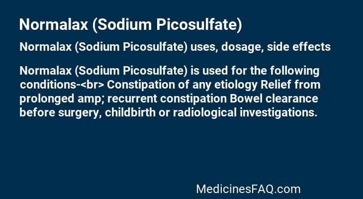 Normalax (Sodium Picosulfate)
