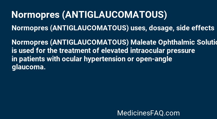 Normopres (ANTIGLAUCOMATOUS)