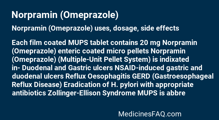 Norpramin (Omeprazole)