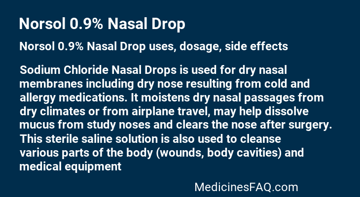 Norsol 0.9% Nasal Drop