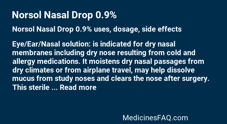 Norsol Nasal Drop 0.9%