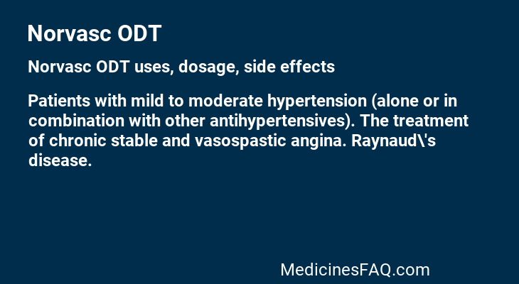 Norvasc ODT