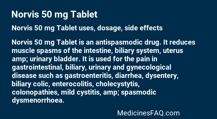 Norvis 50 mg Tablet