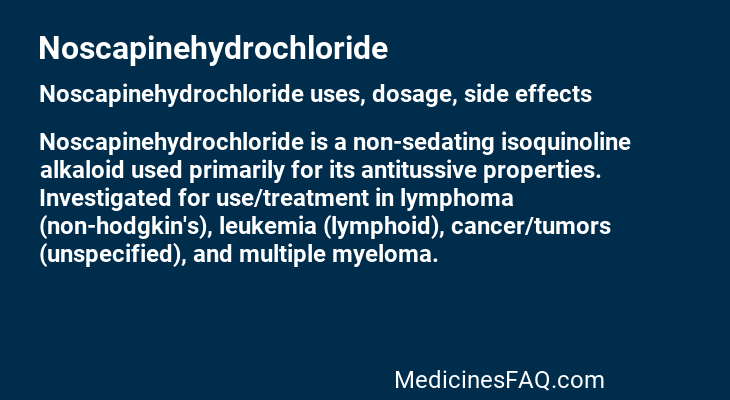 Noscapinehydrochloride