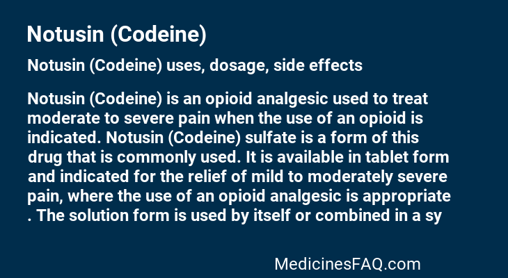 Notusin (Codeine)