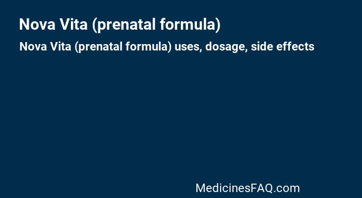 Nova Vita (prenatal formula)