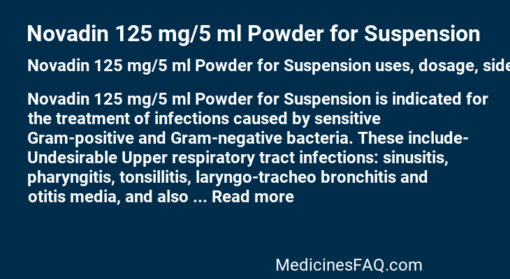 Novadin 125 mg/5 ml Powder for Suspension