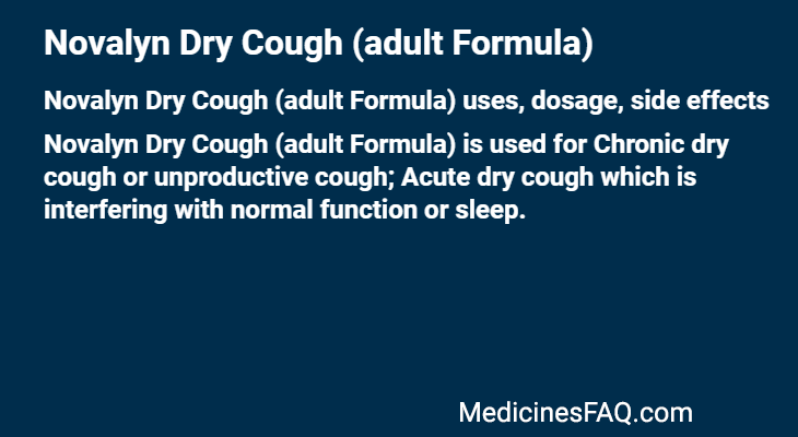 Novalyn Dry Cough (adult Formula)