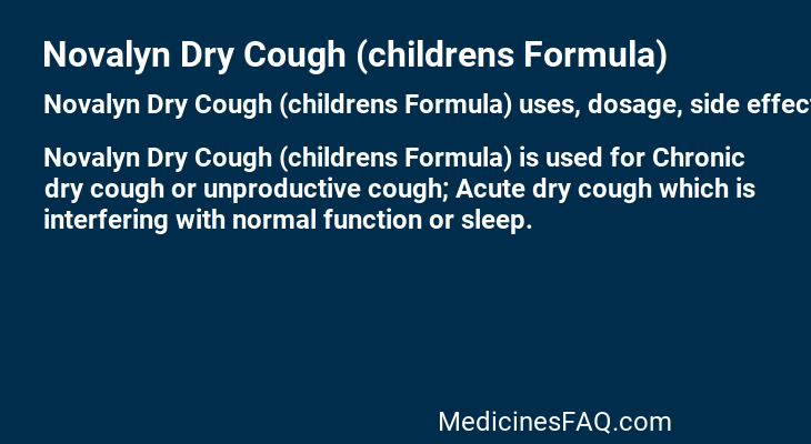 Novalyn Dry Cough (childrens Formula)