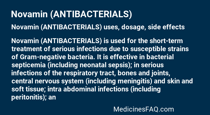 Novamin (ANTIBACTERIALS)