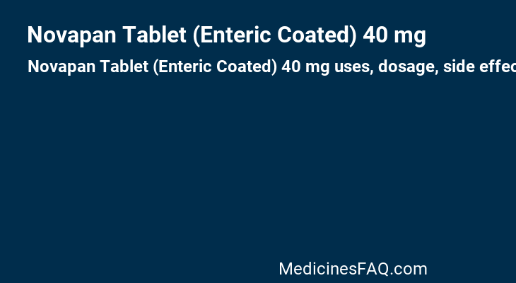 Novapan Tablet (Enteric Coated) 40 mg