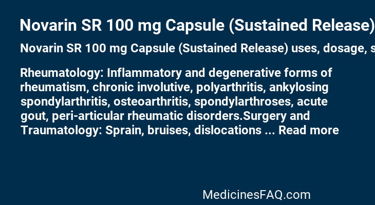 Novarin SR 100 mg Capsule (Sustained Release)