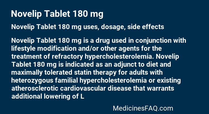 Novelip Tablet 180 mg