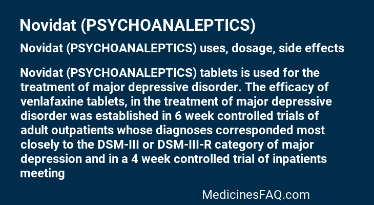 Novidat (PSYCHOANALEPTICS)