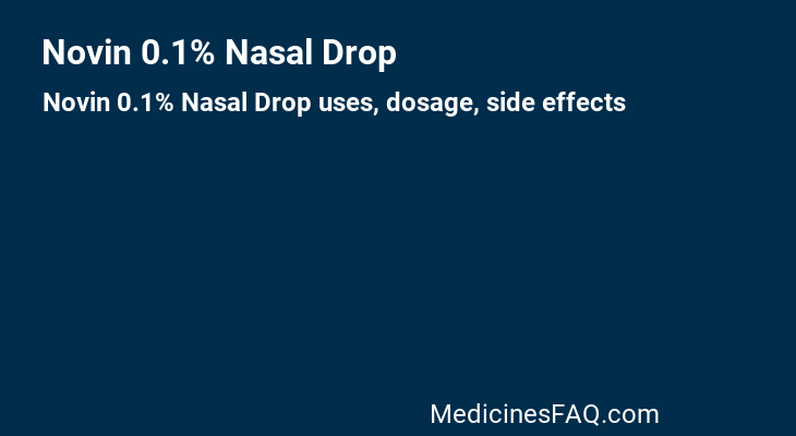 Novin 0.1% Nasal Drop