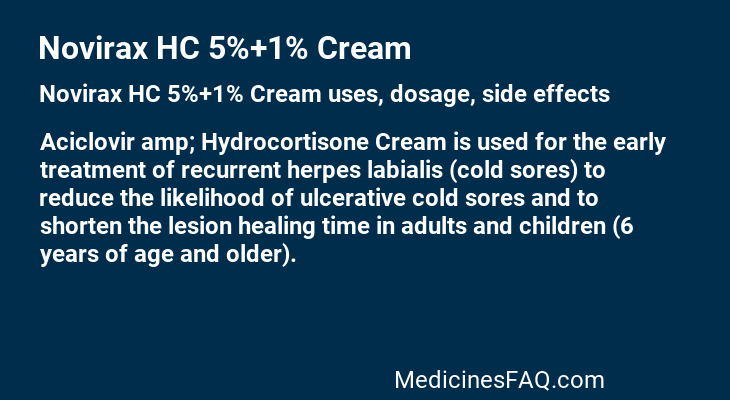 Novirax HC 5%+1% Cream