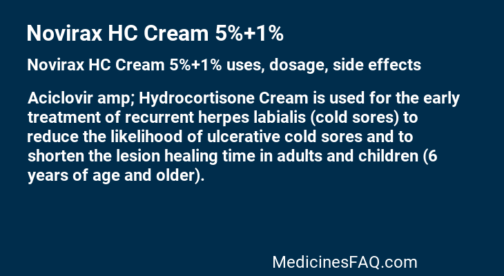 Novirax HC Cream 5%+1%