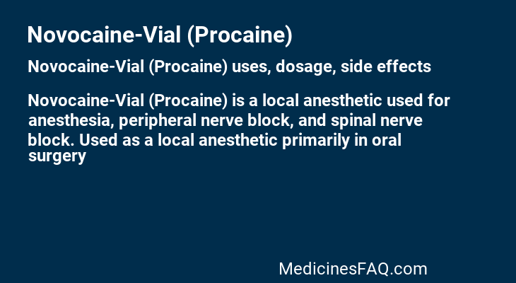 Novocaine-Vial (Procaine)